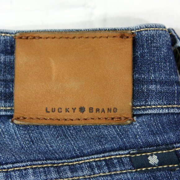 Lucky Brand Stretch Sofia Medium Wash Distressed Mid Rise Skinny Jeans 4/27 Reg - Picture 10 of 11